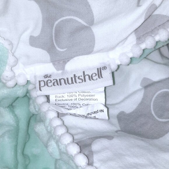 2018 The PeanutShell Elephant Minky Dot Baby Lovey Security Blanket 36" X 29" - Picture 6 of 6